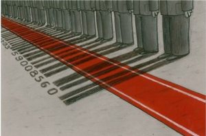 Caricatura Covor rosu cod de bare